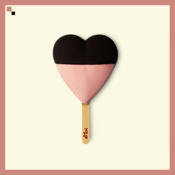 Cherry Bubblegum Ice Cream Stick (Heart Shaped)
