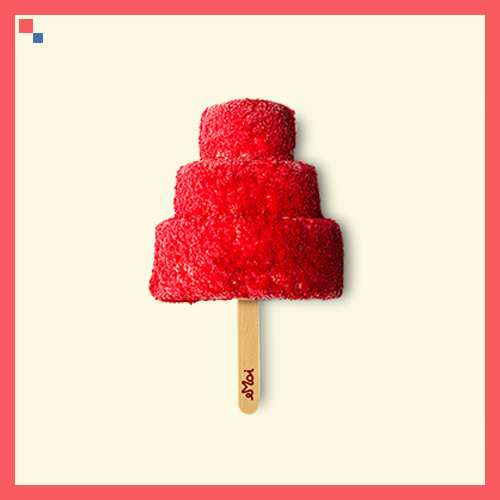 Red velvet ice cream stick