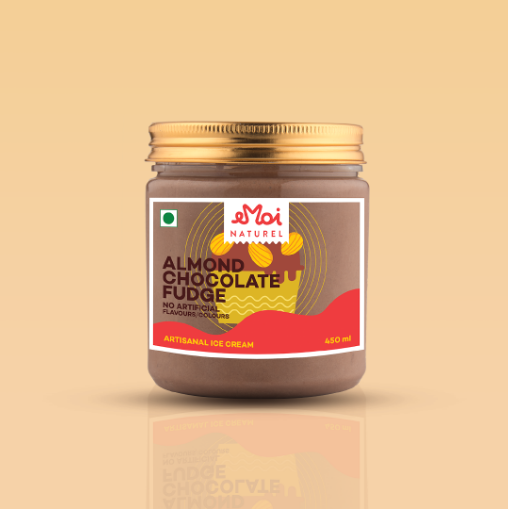 Almond chocolate fudge jar